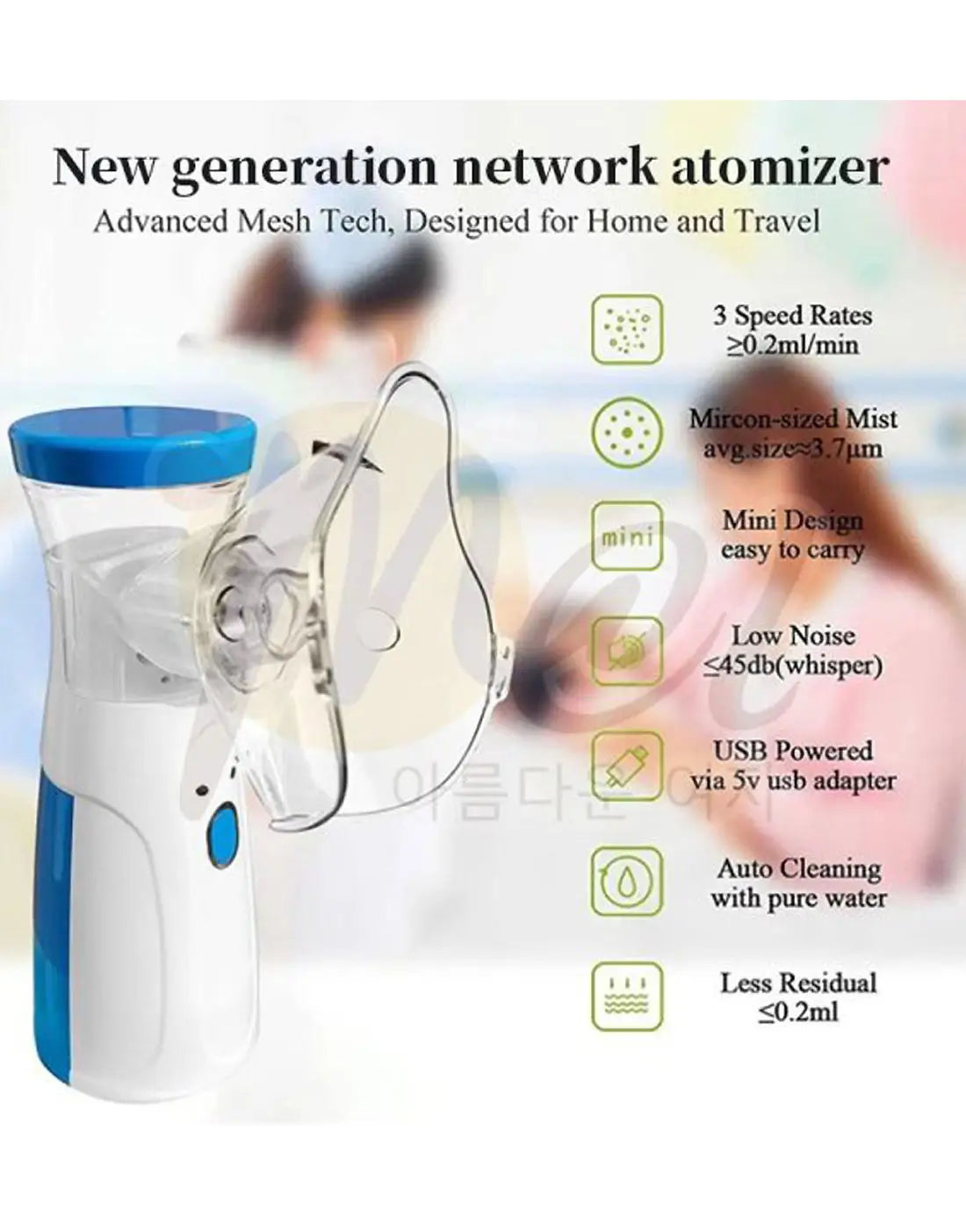 Portable Mesh Nebulizer - Rechargeable
